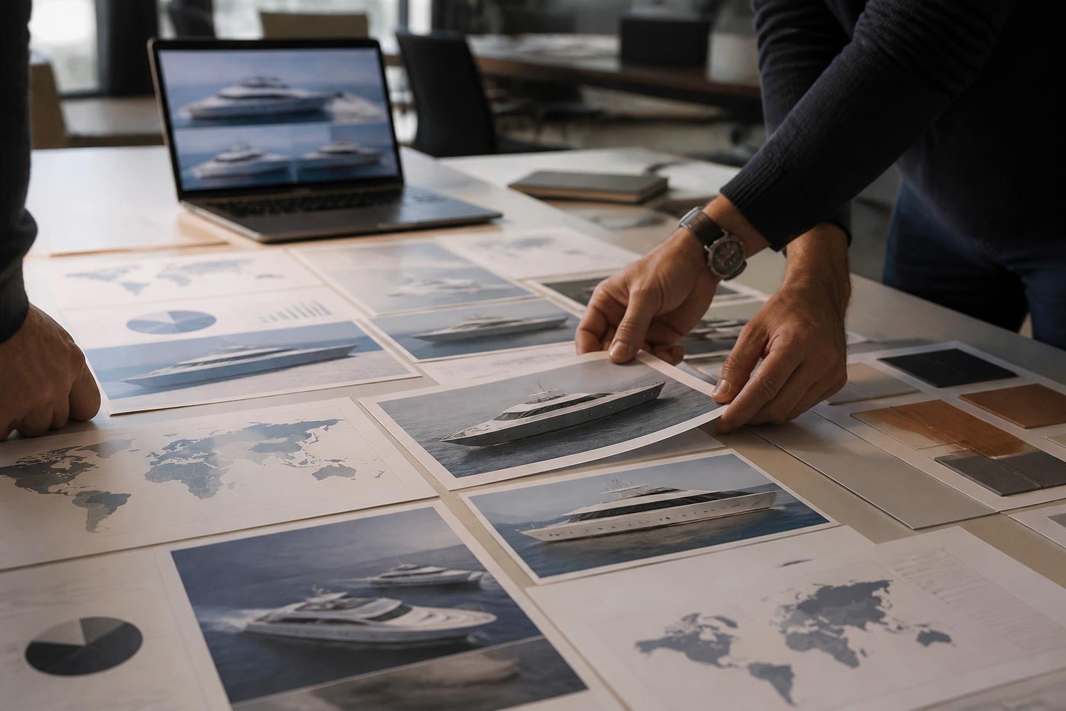 Marine strategy team mapping global yacht markets and competitors